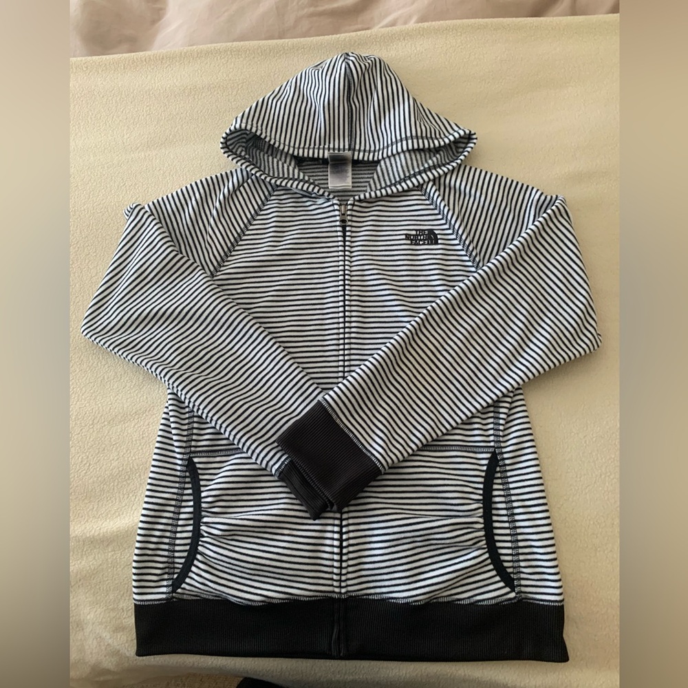 The North Face Black and White Striped Jacket